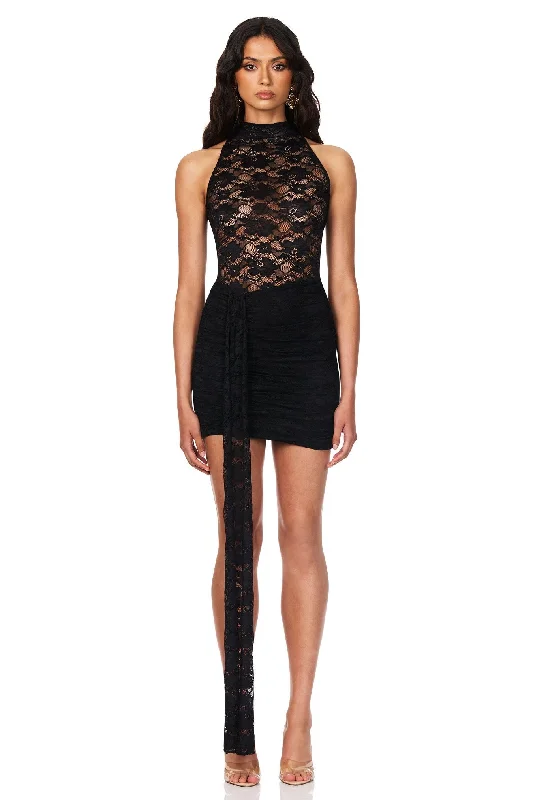 Lene Lace Mini Dark color unclassified dresses