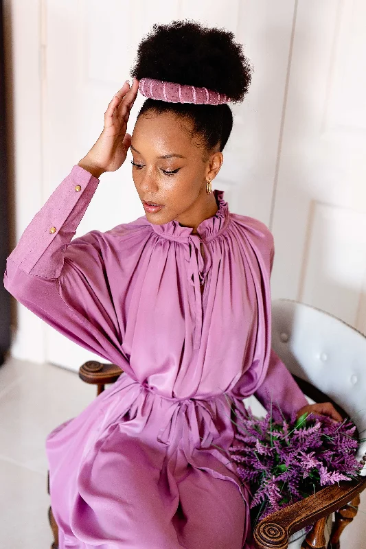 Sache Dress - Purple Crepe Long sleeve unclassified dresses