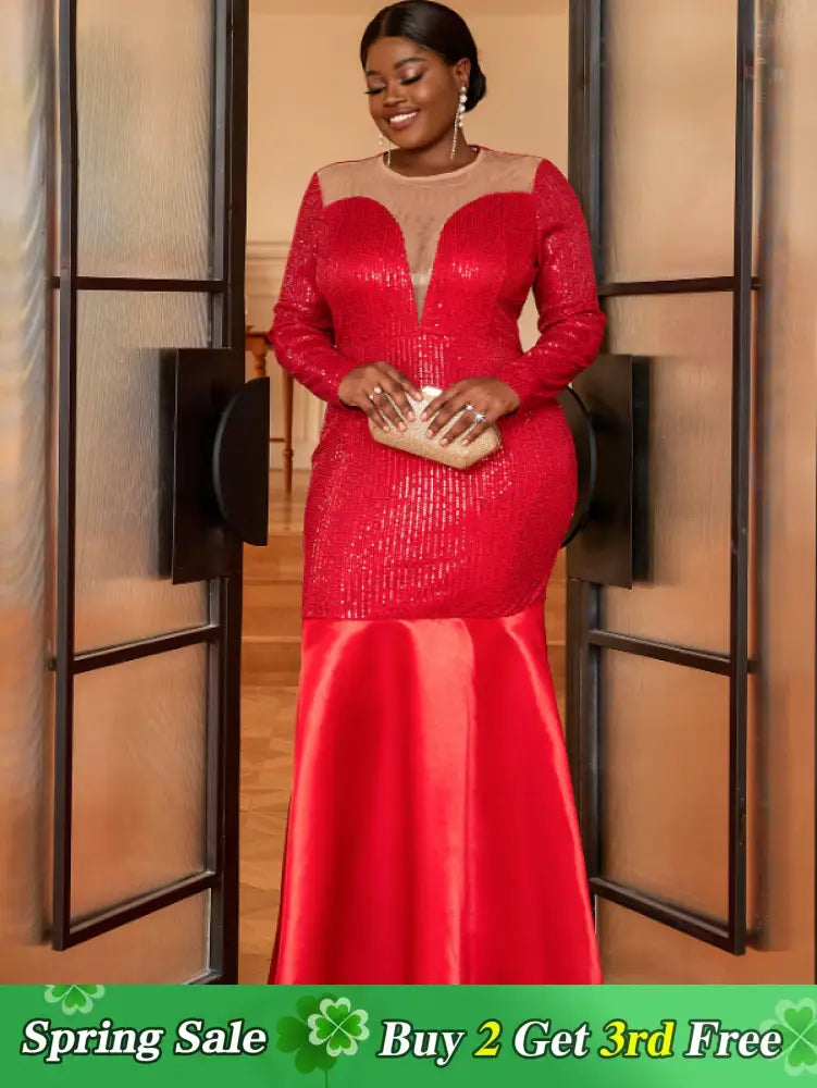 AOMEI Plus Size Sequin Mermaid Prom Dresses Long Holiday unclassified dresses