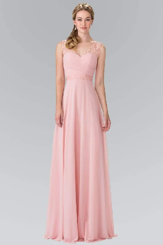 Elizabeth K GL2363 - Sleeveless Pleated Prom Dress Preppy unclassified dresses