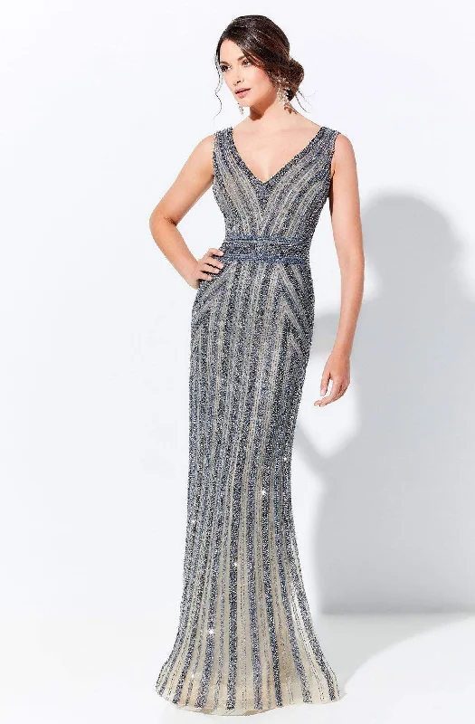 Ivonne D by Mon Cheri - 120D12 Bejeweled V-Neck Evening Dress Anniversary unclassified dresses Ivonne D by Mon Cheri - 120D12 Bejeweled V-Neck Evening Dress Anniversary unclassified dresses