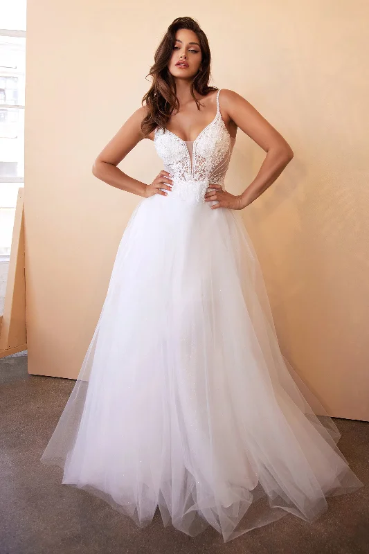 Cinderella Divine's Ethereal A-Line Bridal Gown: A Vision of Elegance for Your Special Day Silk unclassified dresses