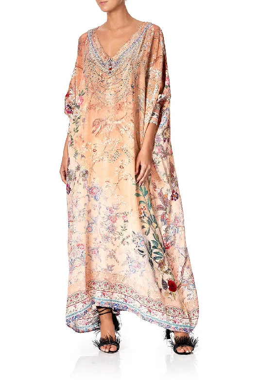 LONG KAFTAN WITH CUFF ALL MY AVIGNON Lace Detail Maxi
