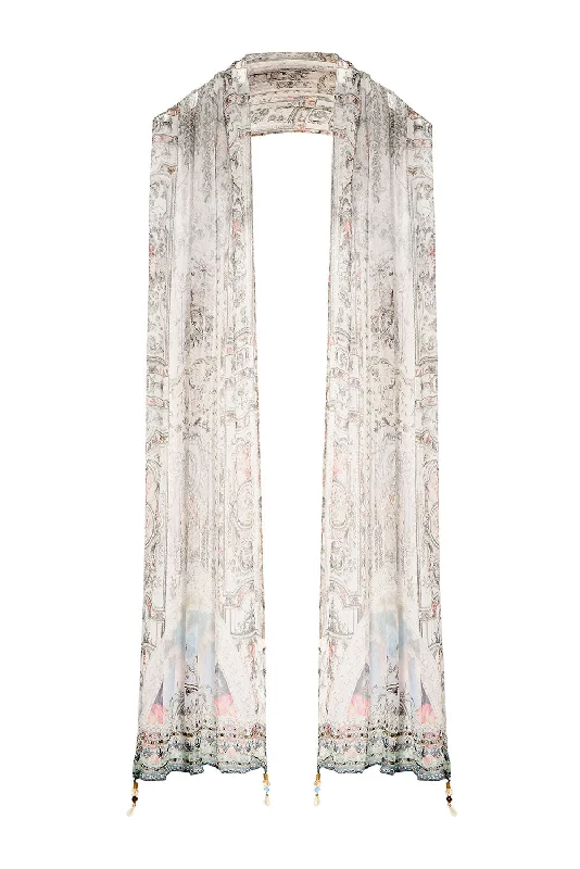LONG SCARF CRYSTAL CASTLE Soft Flow Maxi
