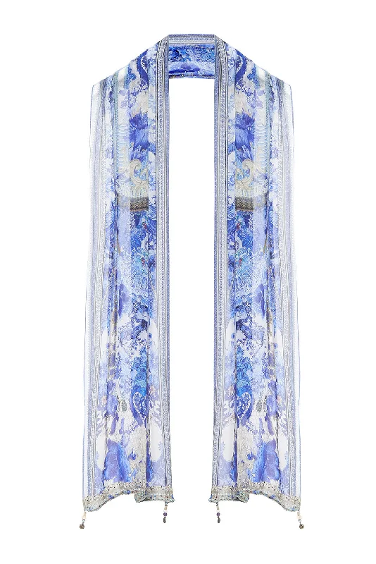 LONG SCARF PAINTED PROVINCIAL Trendy Maxi Skirt